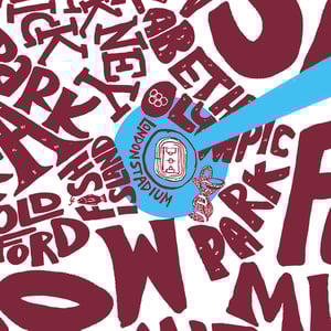 Image of London Stadium - The Hammers - East London Typographic Map
