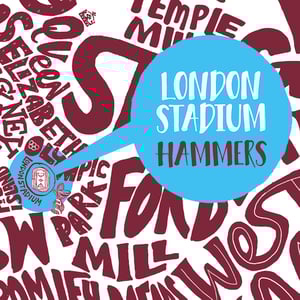 Image of London Stadium - The Hammers - East London Typographic Map