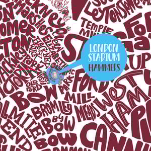 Image of London Stadium - The Hammers - East London Typographic Map