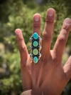 4 Row Royston Turquoise ring