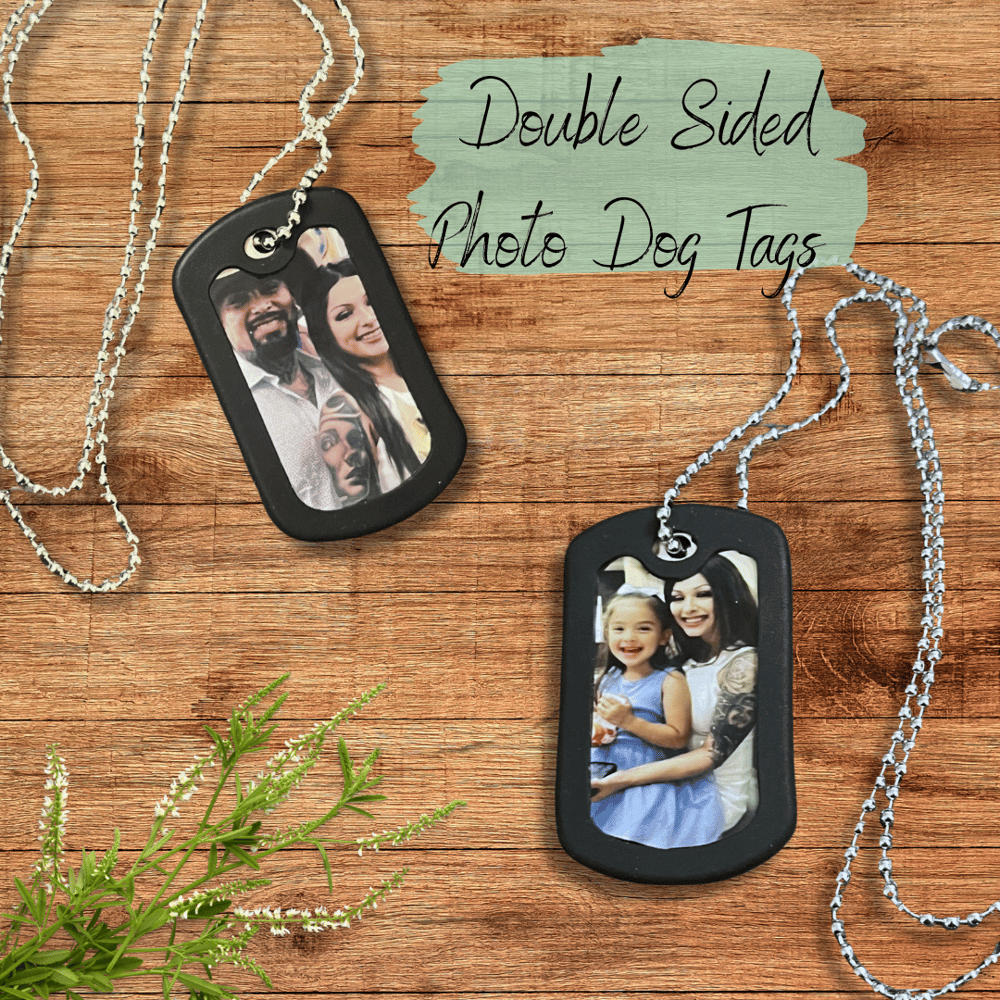 Image of 🐾 Custom Photo Dog Tags – Double-Sided Keepsake 💖