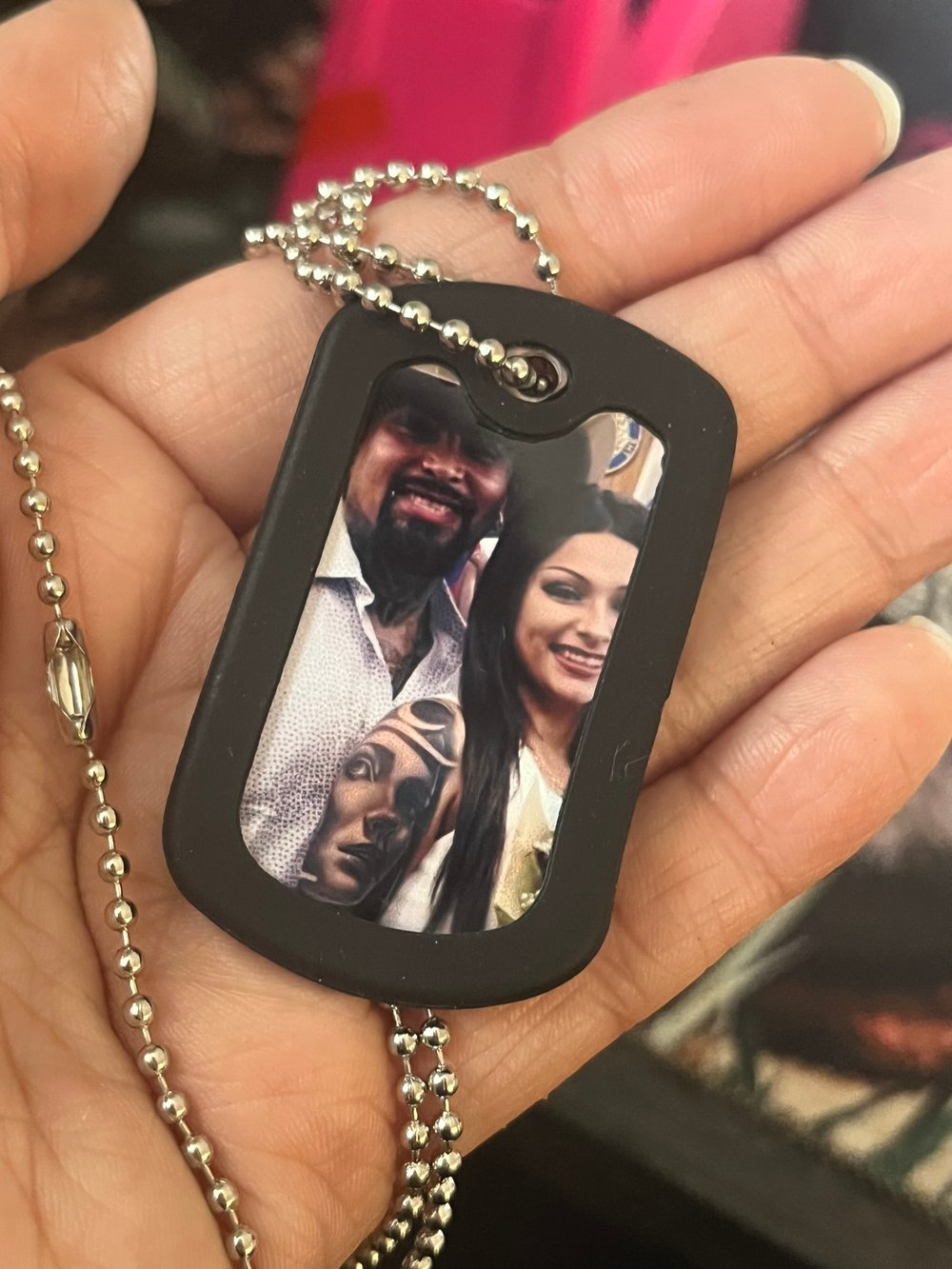 Image of 🐾 Custom Photo Dog Tags – Double-Sided Keepsake 💖