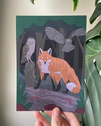 Image 2 of Fox & Owls Print
