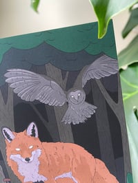 Image 3 of Fox & Owls Print
