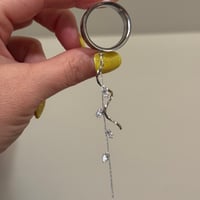 Silver Swirly Diamond Dangles (sizes 4g-2")