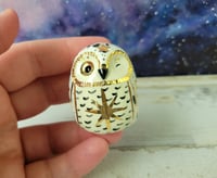 Image 3 of Gold Luster Winking Snowy Owl