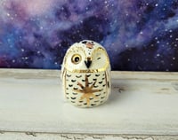 Image 1 of Gold Luster Winking Snowy Owl