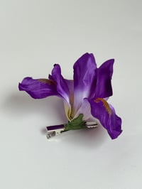 Image 2 of violet iris clip
