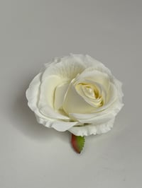 Image 1 of white rose clip