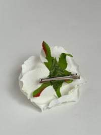 Image 2 of white rose clip