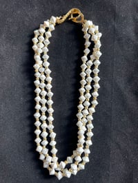 Image 2 of white onyx triple strand necklace