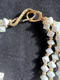 Image 3 of white onyx triple strand necklace