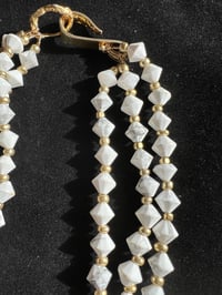 Image 4 of white onyx triple strand necklace