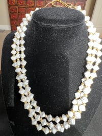 Image 5 of white onyx triple strand necklace