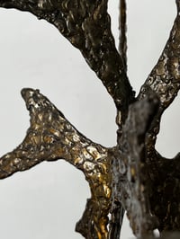 Image 3 of Sculptural Steel Candelabra with Resin Finish, France