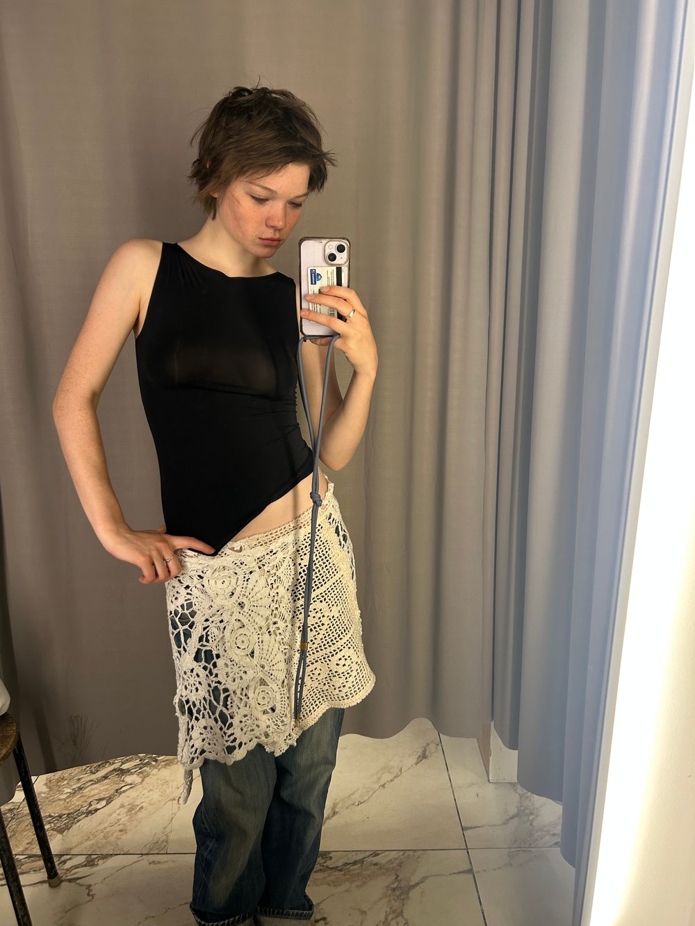 Black boat neck top