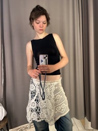 Image 5 of Black boat neck top