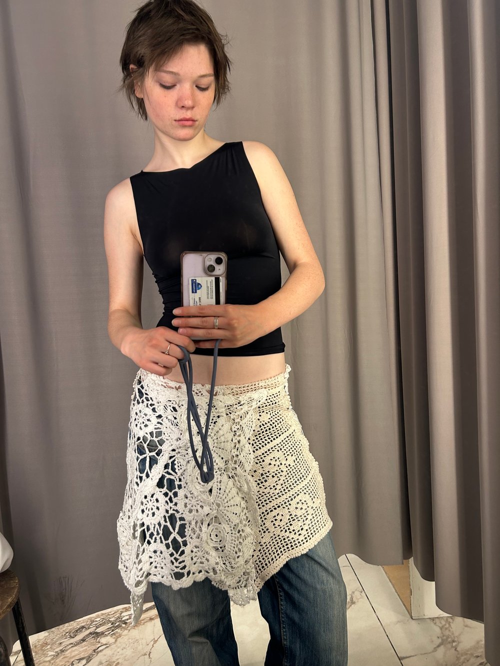 Black boat neck top