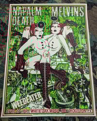 Image 1 of Napalm Death & Melvins with Weedeater - April 19, 2025- Artwork by Caitlin Mattisson