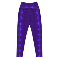 Image 7 of  Indigo Galaxy Crossover Leggings with Pockets