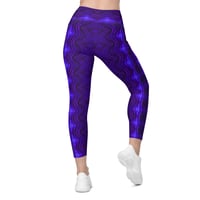 Image 10 of  Indigo Galaxy Crossover Leggings with Pockets
