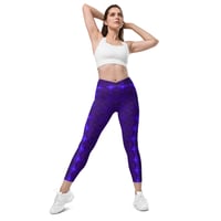 Image 11 of  Indigo Galaxy Crossover Leggings with Pockets