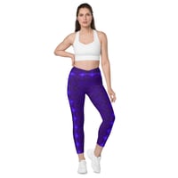 Image 13 of  Indigo Galaxy Crossover Leggings with Pockets