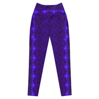Image 16 of  Indigo Galaxy Crossover Leggings with Pockets