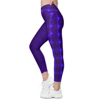 Image 20 of  Indigo Galaxy Crossover Leggings with Pockets