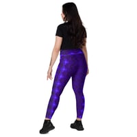 Image 23 of  Indigo Galaxy Crossover Leggings with Pockets