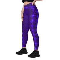 Image 24 of  Indigo Galaxy Crossover Leggings with Pockets