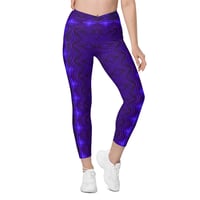 Image 12 of  Indigo Galaxy Crossover Leggings with Pockets