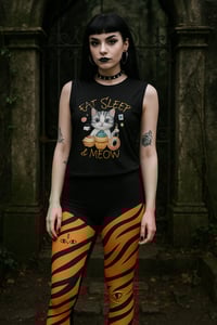 Image 1 of Eat, Sleep, Meow Women's Muscle Shirt