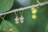 Image 2 of Boucles d'oreilles grenat vert