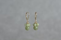 Image 3 of Boucles d'oreilles grenat vert