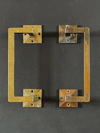 Image 1 of Set of Two Bronze Push and Pull Door Handles, Denmark