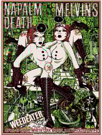 Image 3 of Napalm Death & Melvins with Weedeater - April 19, 2025- Artwork by Caitlin Mattisson