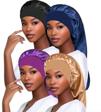 2 PIECE Long and Colorful Bonnets (Random Color)