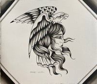 Eagle/Girl head Print