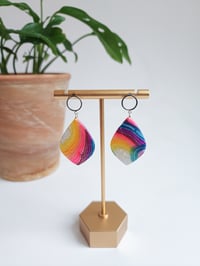 Rainbow Agate Teardrop Puffs 