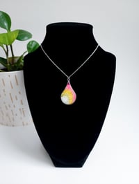 Image 1 of Rainbow Agate Teardrop Pendant 