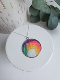 Image 2 of Rainbow Agate Round Pendant 