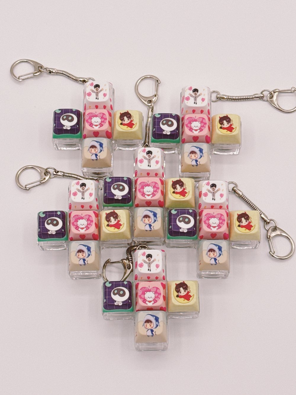 Image of BTS Jin LED Keycap Keychain 