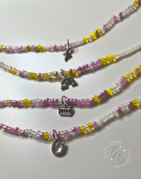Crystal Petal Seed Bead Necklace 