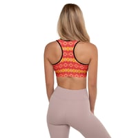 Image 8 of Orange Canna Lily Padded Sports Bra
