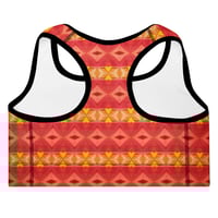 Image 10 of Orange Canna Lily Padded Sports Bra