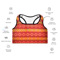 Image 13 of Orange Canna Lily Padded Sports Bra