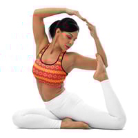 Image 3 of Orange Canna Lily Padded Sports Bra