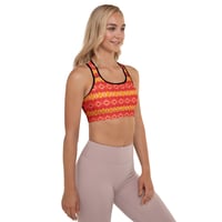 Image 17 of Orange Canna Lily Padded Sports Bra