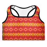 Image 21 of Orange Canna Lily Padded Sports Bra